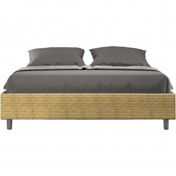 Cama contenedor tapizada 160x210 Aragona Amarillo