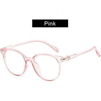 FUQIAN Unisex Runde Brille mit klarem Rahmen