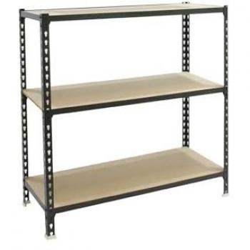 Scaffale Metallo Maderclick con Ripiani in Legno – 150 kg / Antracite/Legno, 1000x800x500 mm