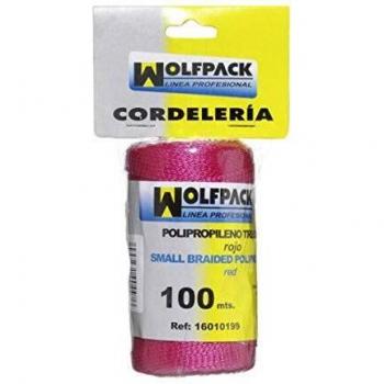 Cuerda trencilla polipropileno roja (bobina 100 metros)