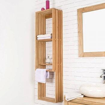 Columna toallero suspendida de teca Wanda Collection Carla