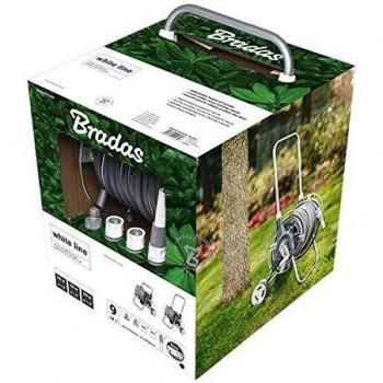 Bradas Raccoglitore Tubi Giardino White Silver Plus 30m