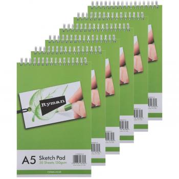 A5 Drawing Pad Pack – 130gsm, 6 Sheets
