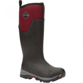 Muck Boot Women's Arctic Ice Tall Wellington Boots – Black/Red (UK 7)