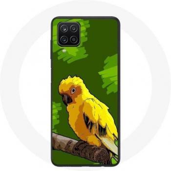 Samsung Galaxy A22 4G Case with Yellow Parakeet Birds Design
