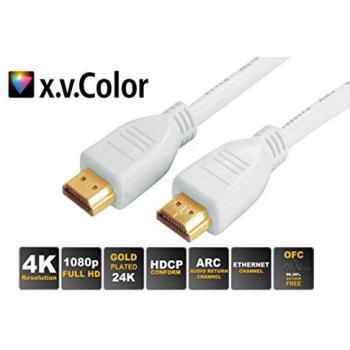 SHIVERPEAKS HDMI A-plug to HDMI A-plug 5m White Gold Plated