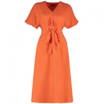 V-Ausschnitt A-Linien Kleid für Damen in Orange von Trendyol
