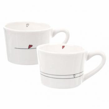 Juego de Tazas Norteix Corazón 200 ml, Lavavajillas