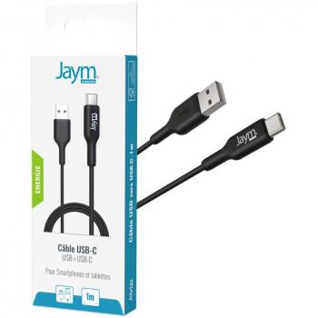 Câble Synchronisation et Chargement USB 2.0 vers C 2.4A Noir 1m