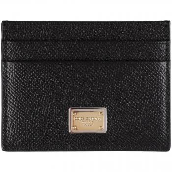 Dolce & Gabbana Women's Black Leather Card Holder