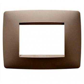 Plaque 3 Postes Chanvre Gewiss GW16103TC