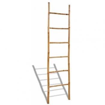 VidaXL 6-Rung Towel Ladder in Bamboo