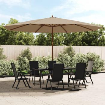Outdoor Shade Canopy with Wooden Stand – 400x273 cm (Torana)