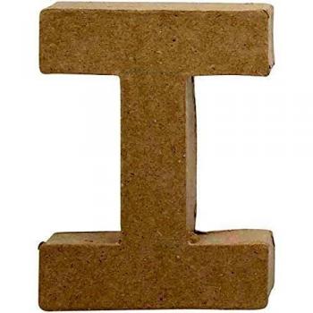 Lettre I 10 cm, Papier Mâché – Réf. 26647