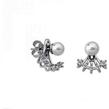 Pendientes Mood de Majorica en plata con circonitas