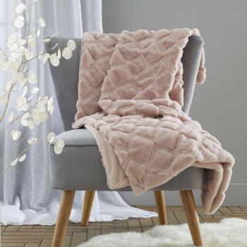 Catherine Lansfield Gemütliche Fleece-Decke mit Diamantmuster