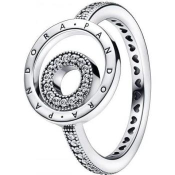 Anillo Pandora Signature Logo Círculos pavé