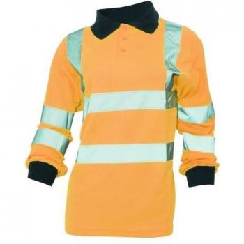 Polo de Mujer Yoko de Manga Larga Hi-Vis (Pack de 2) 2XL Naranja
