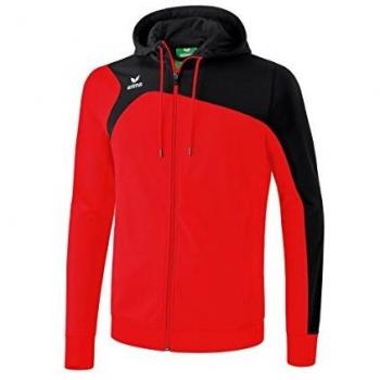 Erima Kinder-Trainer Jacke mit Kapuze Club 1900 2.0 (Rot/Schwarz) – 140 cm
