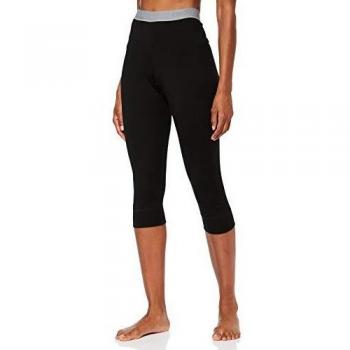 Odlo Merino 3/4 Damenhosen (Unterhose) – Schwarzer Farbton, 100 % Merino, S