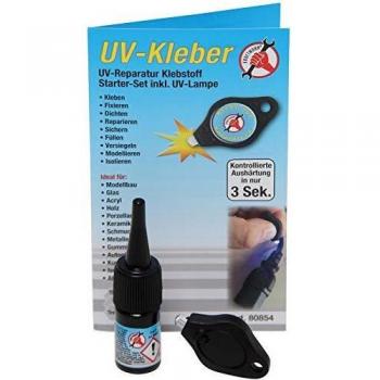 BGS Do it yourself Klebstoff-Set: UV-Kleber und Lampe