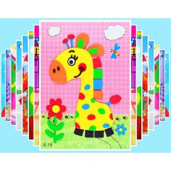 DIY 3D Cartoon Animal Foam Sticker Kit for Kids