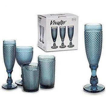 Vivalto Set de Copas 6 Piezas Azul 0.185 L