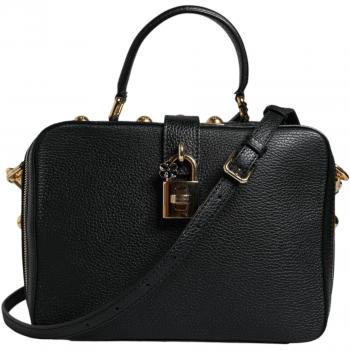 Dolce & Gabbana Black Handbag with Gold-Tone Hardware