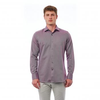 Bagutta Burgundy Cotton Casual Shirt