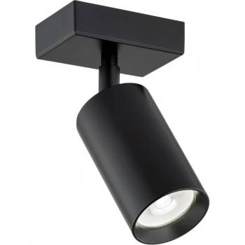 Sado Angled LED Downlight – Black Steel, 1‑Bulb, Adjustable