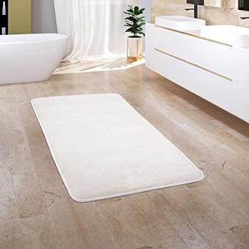 Tappeto Bagno 3D Morbido 60x100 cm, Crema