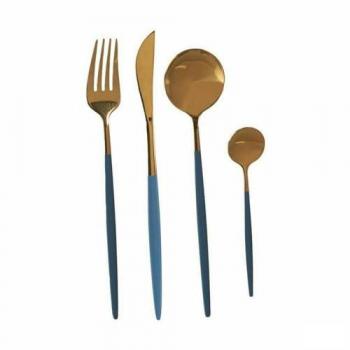 KIT POSATE KINVARA 12 pezzi acciaio inossidabile grigio dorato