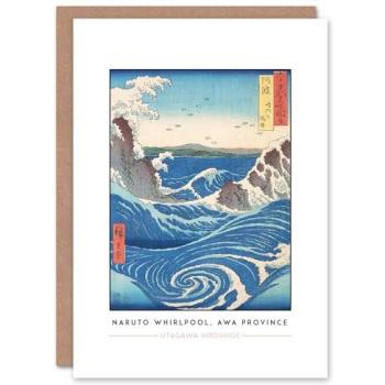 Awa Province Naruto Whirlpool – Utagawa Hiroshige Blue Art Card