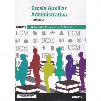 Temario 2 Escala Auxiliar Administrativa Universidad Complutense de Madrid