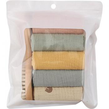 Ensemble de serviettes en coton pour bébé avec brosse à cheveux
