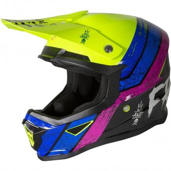 Freegun Gelber XP4 Stripes Motocrosshelm