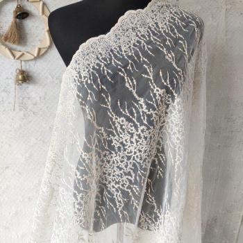 DIY Ivory Headdress Lace Patch