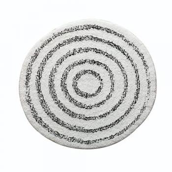 Tapis de bain Coton 60x60cm Saturn Noir & Blanc