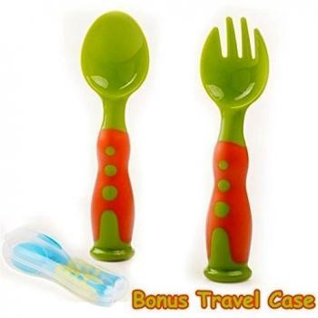 Cubiertos ergonómicos Kidsmile sin BPA para bebés