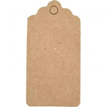 100Pcs Kraft Hang Tags for Clothing 4x2cm
