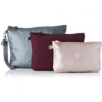 Kipling Iaka L Portamonete 3 x Donna, Grigio