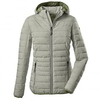 G.I.G.A. DX Damen Steppjacke Uyaka Stripe mit Reißverschlusstaschen, Größe 48, grün