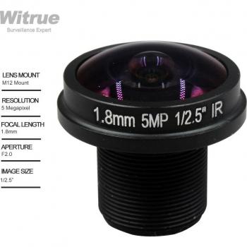 Witrue 5MP HD 1.8mm Fisheye Lens for Security Cameras