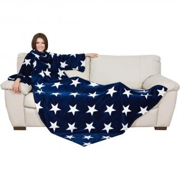 Plaid Confort Kanguru 1099 140 cm x 210 cm Polyester Bleu et Blanc