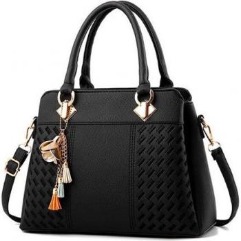 Bolso de Mano Simple con Accento de Borla