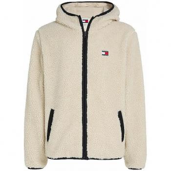 Tommy Jeans Sherpa Jacke für Herren, beige, XXL