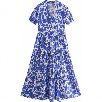 Chic Col-V Summer Dress