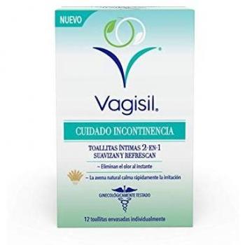 Lingettes Intimes 2 en 1 Vagisil Incontinence 12 unités