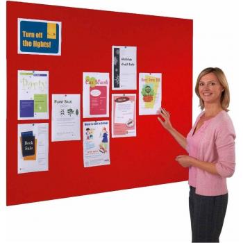 Frameless Red Felt Display Board 1200 x 2400 mm