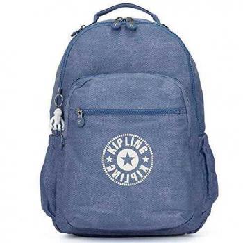 Kipling, Sac à Dos Loisirs Unisexe Adulte Washed BL Denim 35x44x22 cm